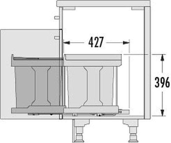 Hailo Solo Automatic Inbouw Prullenbak - Automatische Afvalemmer - 20 Liter | Donkergrijs - ThatLyfeStyle