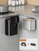 Prullenbak RVS™ - Ophangbaar - badkamer - WC - keuken - kantoor - 4L - Zwart - ThatLyfeStyle