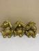 Gouden apen " horen, zien & zwijgen" beeldjes - goud - set van 3 - 13 cm hoog - polyresin - decoratief - ThatLyfeStyle