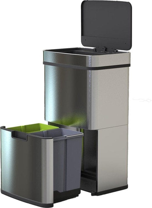 4cookz® Smart Waste RVS afvalscheidingsprullenbak met sensor 72 liter - ThatLyfeStyle