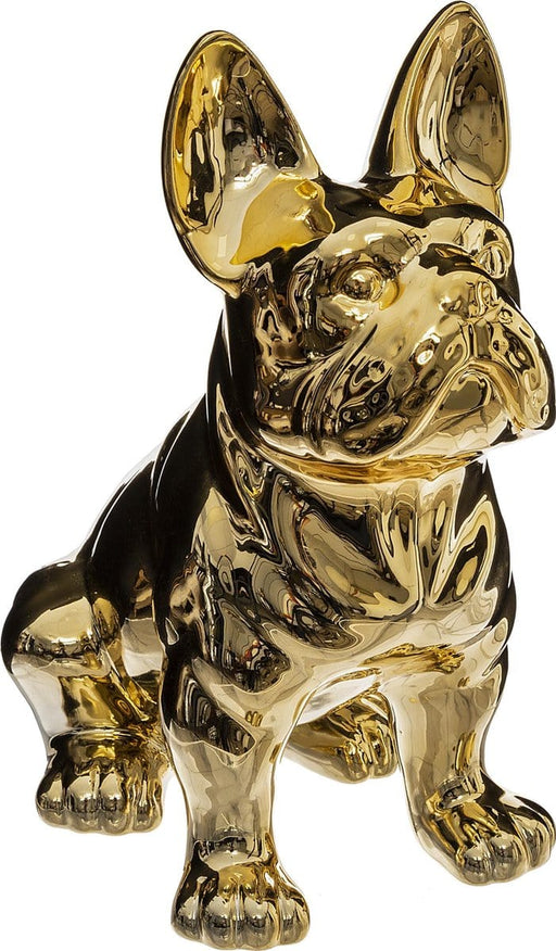 Atmosphera Bulldog beeld - Goud - Decoratie - Sierbeeld - Steengoud - H22 cm - ThatLyfeStyle
