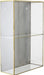 Bloomingville wandkastje vitrine Lia messing / glas met legplank 40 x 60 x 15cm