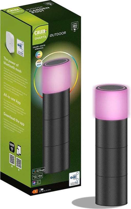 Calex Smart Outdoor LED Buitenlamp - Slimme Grondspot - Sokkellamp RGB en Warm Wit Licht- 4W - Zwart - ThatLyfeStyle