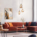 Design hanglamp Verona met amber glas met bolling detail, 3-lichts - ThatLyfeStyle