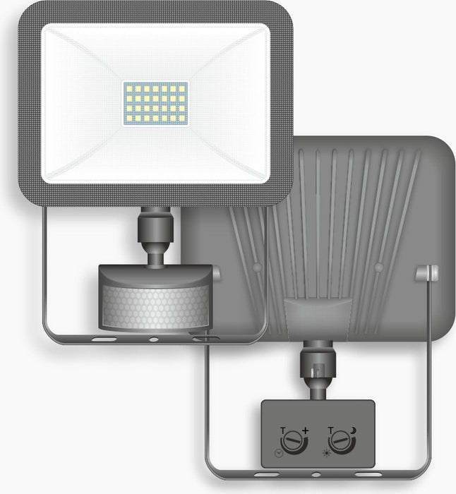 ELRO LF60 Design LED Buitenlamp met Bewegingssensor - 20W – 1600LM – IP54 Waterdicht - Zwart - ThatLyfeStyle