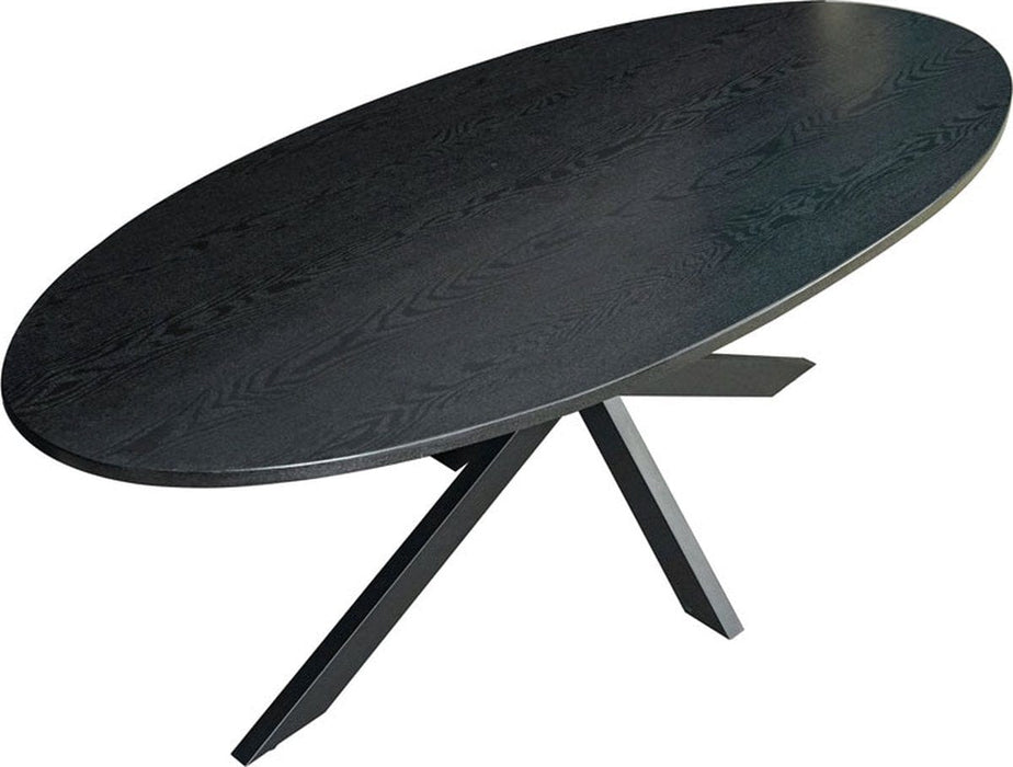 Eettafel ovaal 210cm Rato zwart ovale eettafel - ThatLyfeStyle