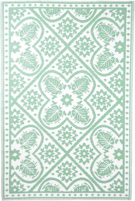Esschert Design Buitenkleed Bladeren 180x121 cm groen en wit OC37 - ThatLyfeStyle