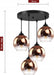 Hanglamp Industrieel voor Woonkamer, Eetkamer - Koper Glas - 3-lichts - Koper Transparant - 3 bollen - ThatLyfeStyle