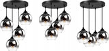 Hanglamp Industrieel voor Woonkamer, Eetkamer - Smoking Glas - 4-lichts - Smoke Glas - 4 bollen - Rookglas - ThatLyfeStyle