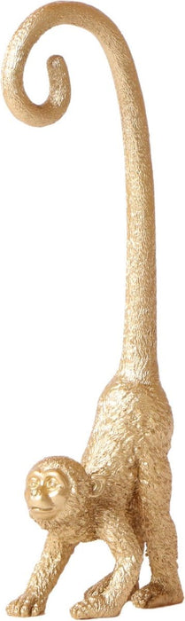 Kolibri Home | Ornament - Gouden Monkey long tail decoratie beeld - ThatLyfeStyle