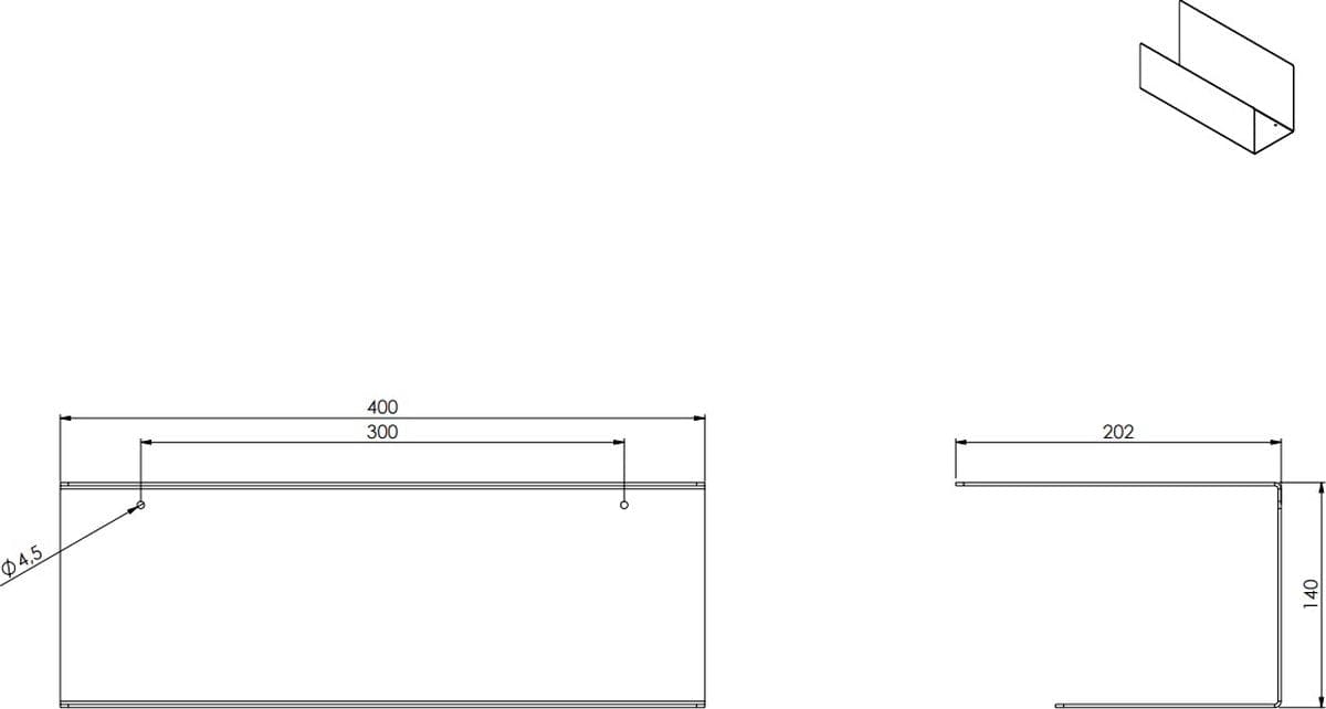LIROdesign wandplank zwart - zwevend nachtkastje - wandmontage - ThatLyfeStyle