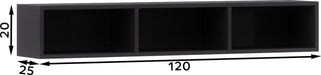 Lanzzi - SF-LAN-B-POL120 -Wandkasten - Zwart mat - 120 cm - ThatLyfeStyle