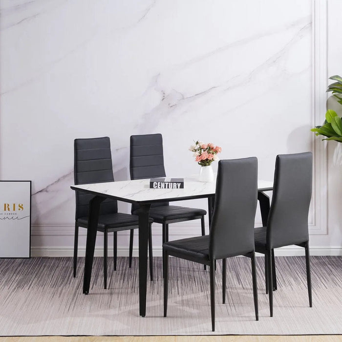 MILANO eetkamerstoelen in sets van 2 / 4 / 6, diverse Kleuren - Gestoffeerde stoel met kunstleer bekleding, Modern stijlvol design aan de eettafel - Keukenstoel of eetkamerstoel met hoog draagvermogen tot 110kg - ThatLyfeStyle
