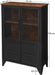 MIRA Home - Opbergkast - Boekenkast met 4 metalen deuren - Industrieel - Spaanplaat - Bruin/Zwart - 70x33x100 - ThatLyfeStyle