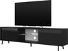 Maison Home Lefyr - TV meubel Zwart - TV Kast - Staand - Scandinavisch - 140 cm - met LED - ThatLyfeStyle