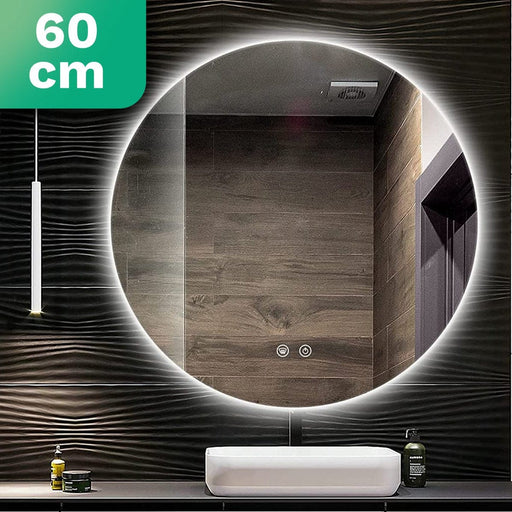 Mirlux Badkamerspiegel met LED Verlichting & Verwarming – Wandspiegel Rond – Anti Condens Douchespiegel - ThatLyfeStyle