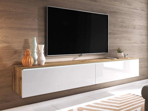 Mobistoxx Tv-meubel Dubai, TV kast Wotan Eik / wit, tv meubel 180cm - ThatLyfeStyle