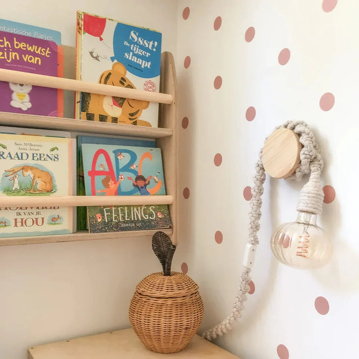 Montessori boekenrek kinderkamer | 2 planken - blank