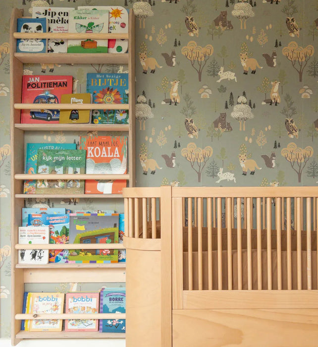 Montessori boekenrek kinderkamer | 5 planken - blank