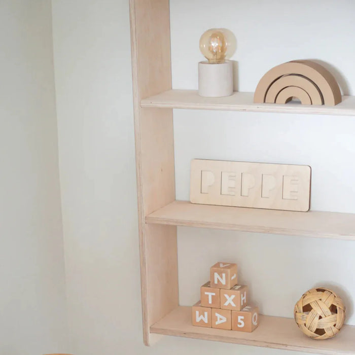 Montessori boeken wandkast kinderkamer | 4 planken - blank