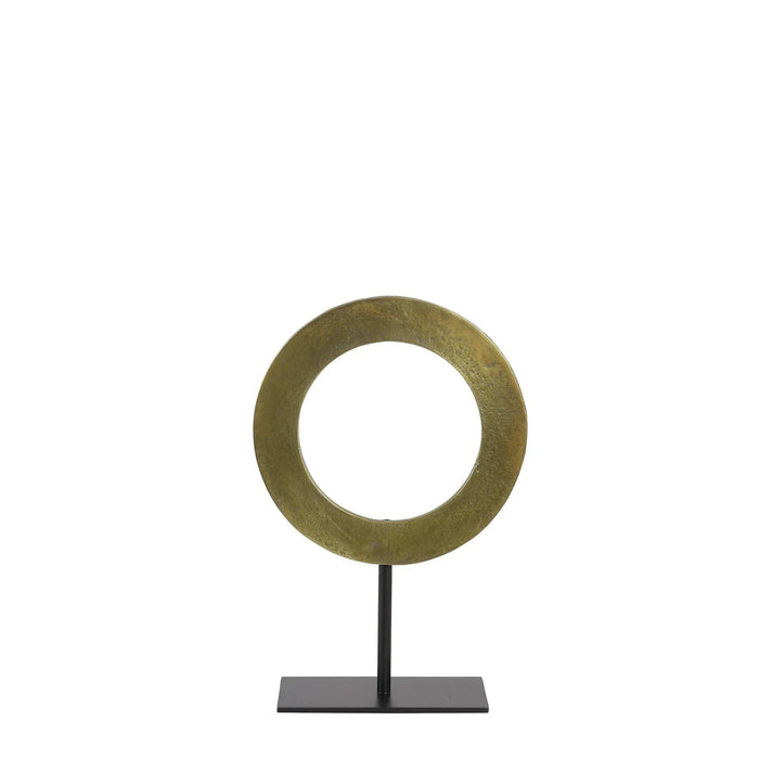 Ornament op voet Waiwo – Antiek Brons/Zwart – 35x10x39cm - ThatLyfeStyle