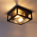 QAZQA charlois - Design Plafondlamp voor buiten - 2 lichts - L 24 cm - Zwart - Buitenverlichting - ThatLyfeStyle