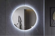 SensaHome - Ronde Badkamerspiegel Frameloos Zwart met LED Verlichting - Wandspiegel - 60CM - ThatLyfeStyle