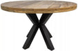Sfeerwonen Enzo Ronde tafel met spinpoot - 140 cm - mango hout - ThatLyfeStyle