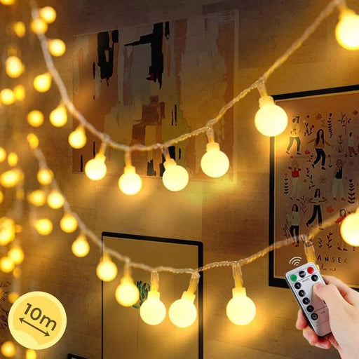 Soothe Lichtsnoer Buiten en Binnen – 10 Meter LED – Lichtslinger – Fairy Lights – Lampjes Slinger – Waterdicht – Op Batterijen - ⌀1.8cm - ThatLyfeStyle