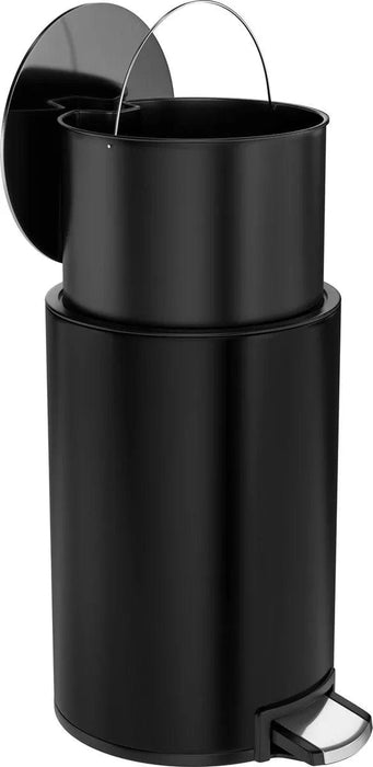 StangVollby Kallax Prullenbak 5 Liter - Zwarte Badkamer Pedaalemmer - Kleine Prullenbak met Soft Close Deksel - Toilet Vuilnisbak - Afvalemmer Klein - Vuilbak - ThatLyfeStyle