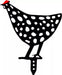 TDR - decoratief Acryl kunststof silhouetten van kip op stok voor in de tuin, 5 delig - ThatLyfeStyle