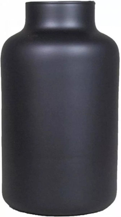 Vaas Zwart – Mat zwarte vaas - Handgemaakt – Glazen vaas – Bloemenvaas - H30 x Ø15cm - ThatLyfeStyle