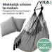 Vita5 XXL Hangstoel grijs | Binnen&Buiten Hangnest | Incl. 2 Kussens en Boekenvak - ThatLyfeStyle